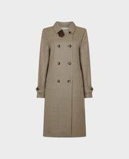 Really Wild Clothing Orwell Check Trench Coat