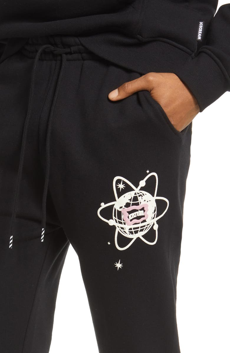 ICECREAM Atomic Sweatpants, Alternate, color, Black