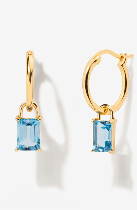 Iris Birthstone Hoops