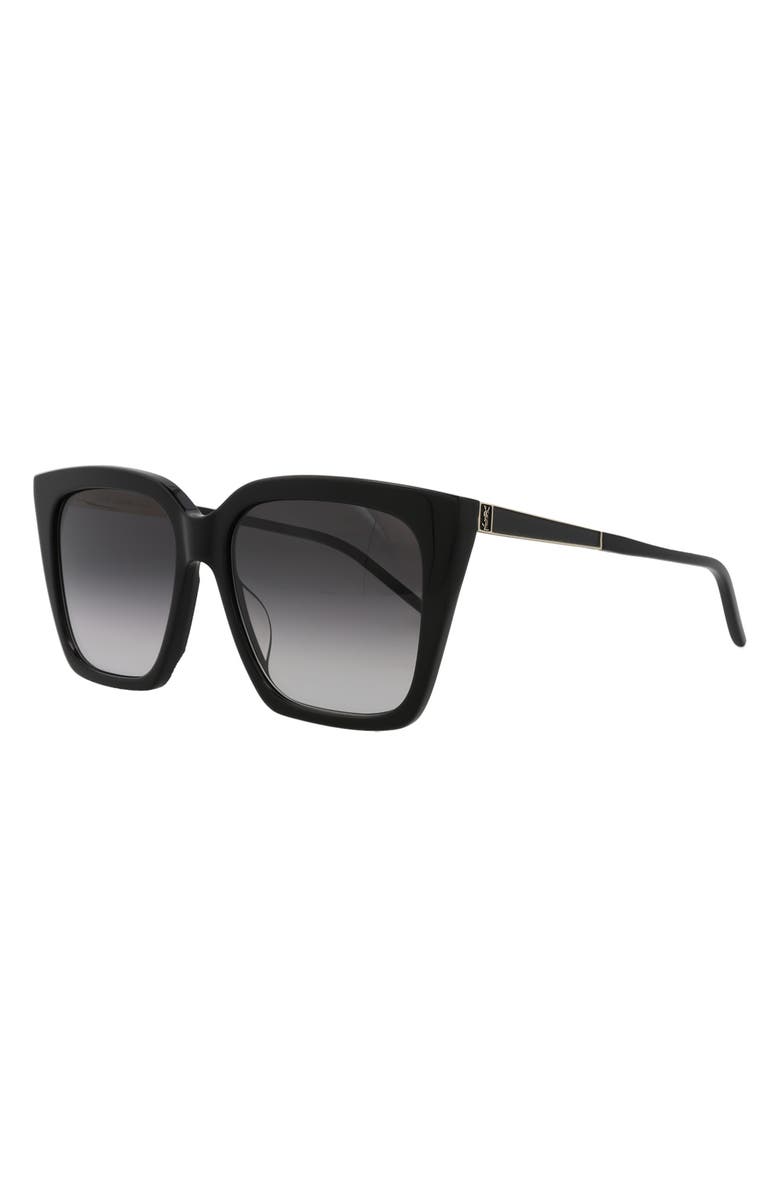 Saint Laurent 56mm Square Sunglasses, Alternate, color, 