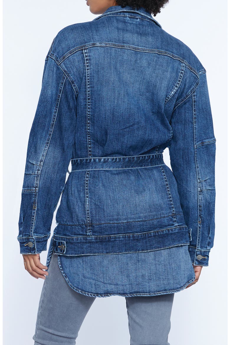 Judo Belted Denim Jacket, Alternate, color, BLUE ON BLUE