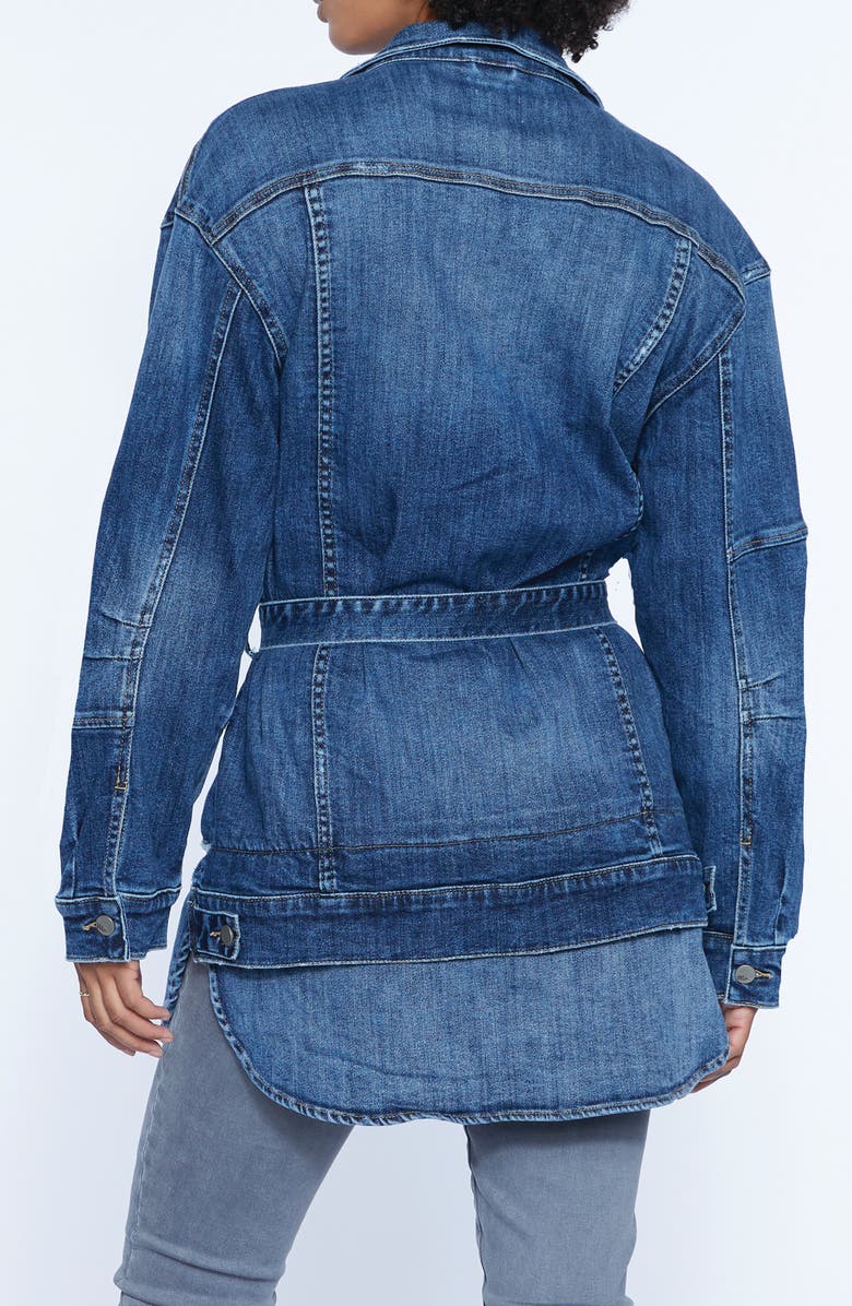 Wash Lab Denim Judo Belted Denim Jacket, Alternate, color,