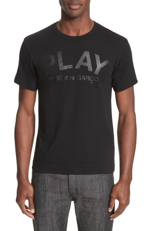 Comme Des Garçons Play Comme Des Garcons Play Mens Black Reverse Logo-print Cotton-jersey T-shirt In Black