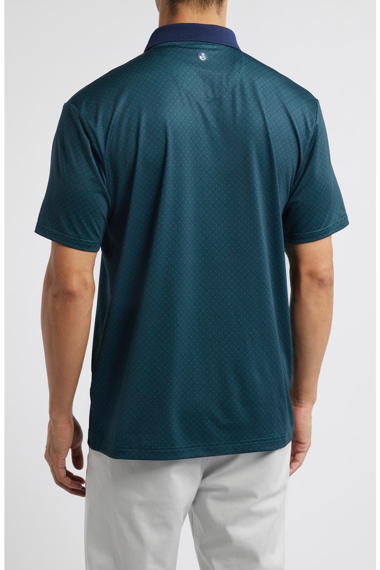 Evan Diamond Print Golf Polo, Alternate, color, MIDNIGHT NAVY