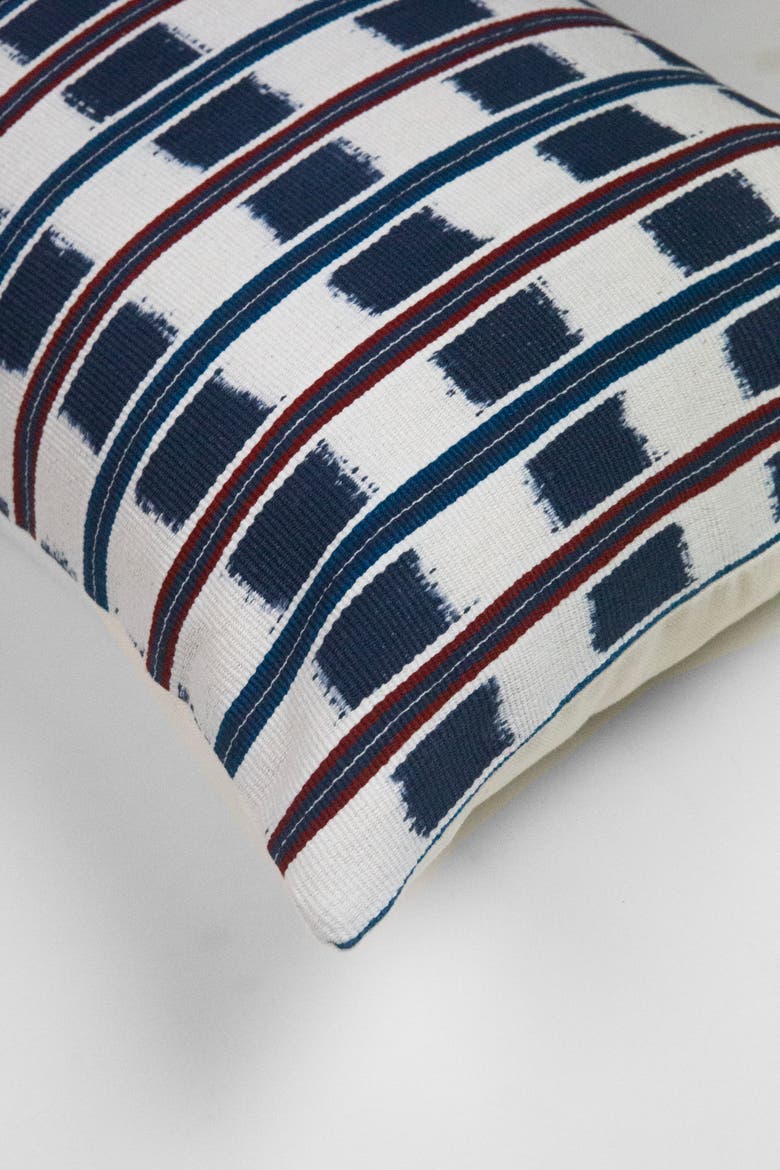 Santiago Atitlan  Jaspe Handwoven Throw Pillow, Alternate, color, Blue