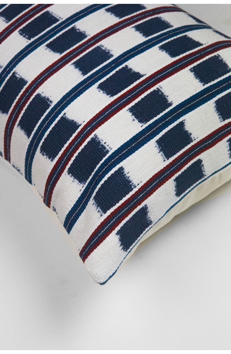 Archive New York Santiago Atitlan  Jaspe Handwoven Throw Pillow, Alternate, color, Blue