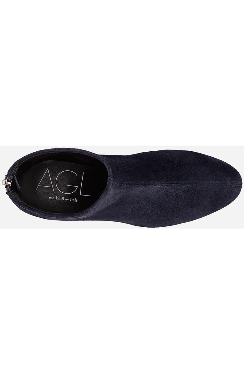 AGL Olga Water Resistant Velour Ankle Boot with Heel, Alternate, color, Night