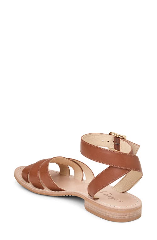 Jack Rogers Patti Ankle Strap Flat Sandal In Cognac