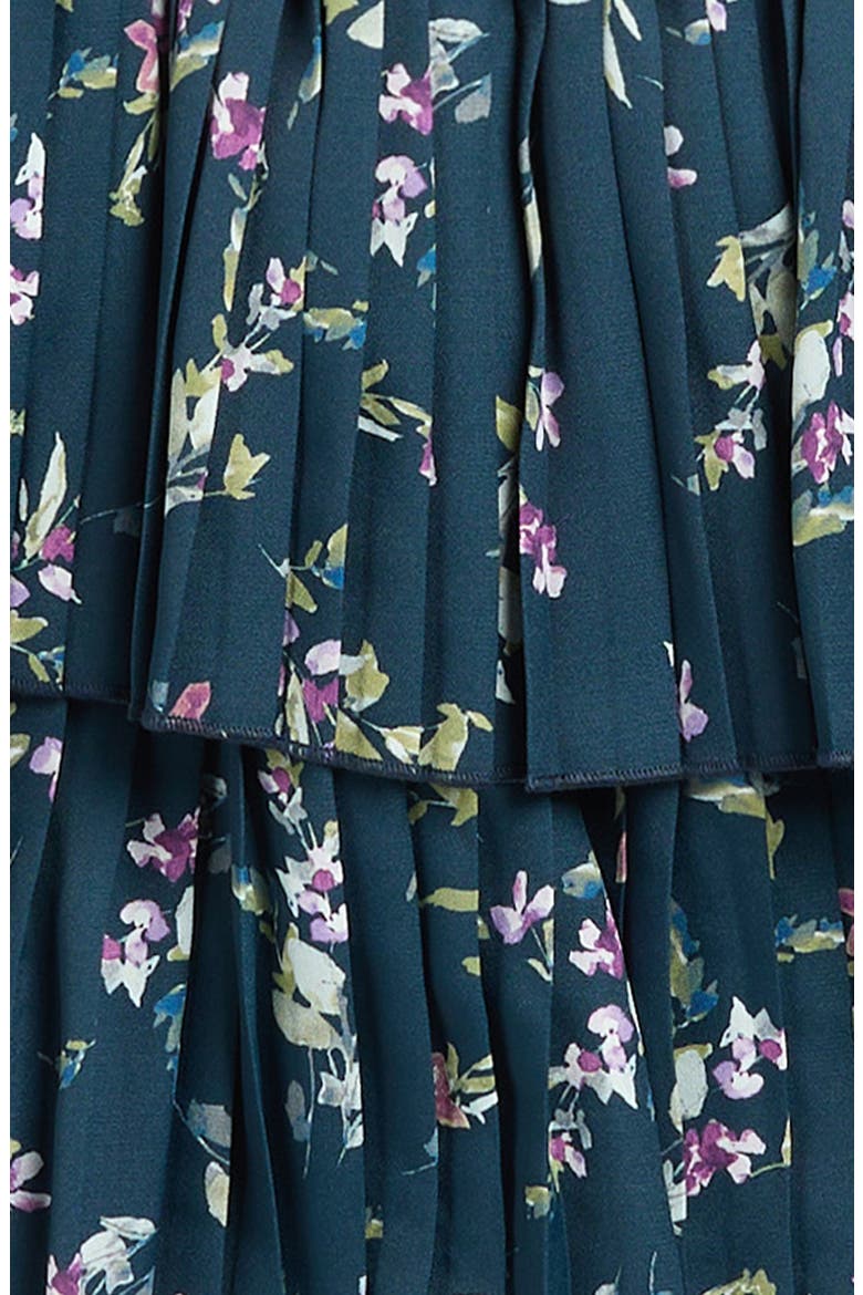 Kids' Pleated Tiered Skirt, Alternate, color, NAVY FLORAL