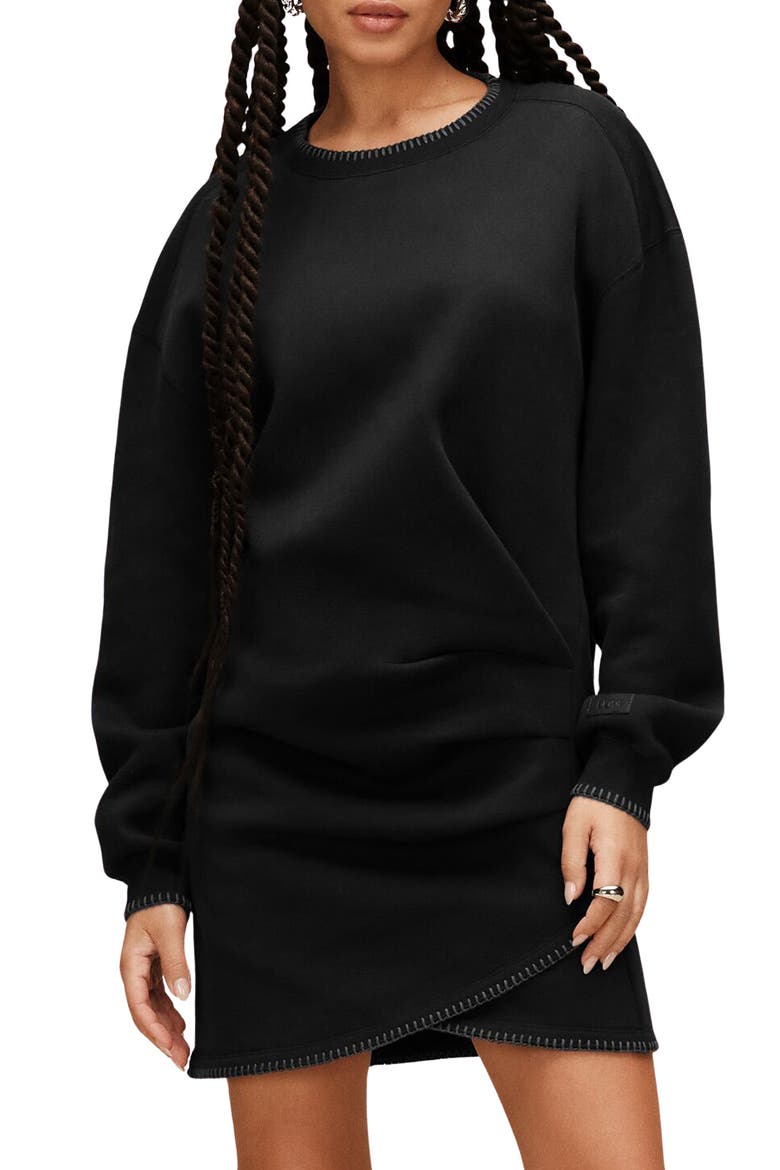 Classic Tulip Mini Dress, Main, color, BLACK