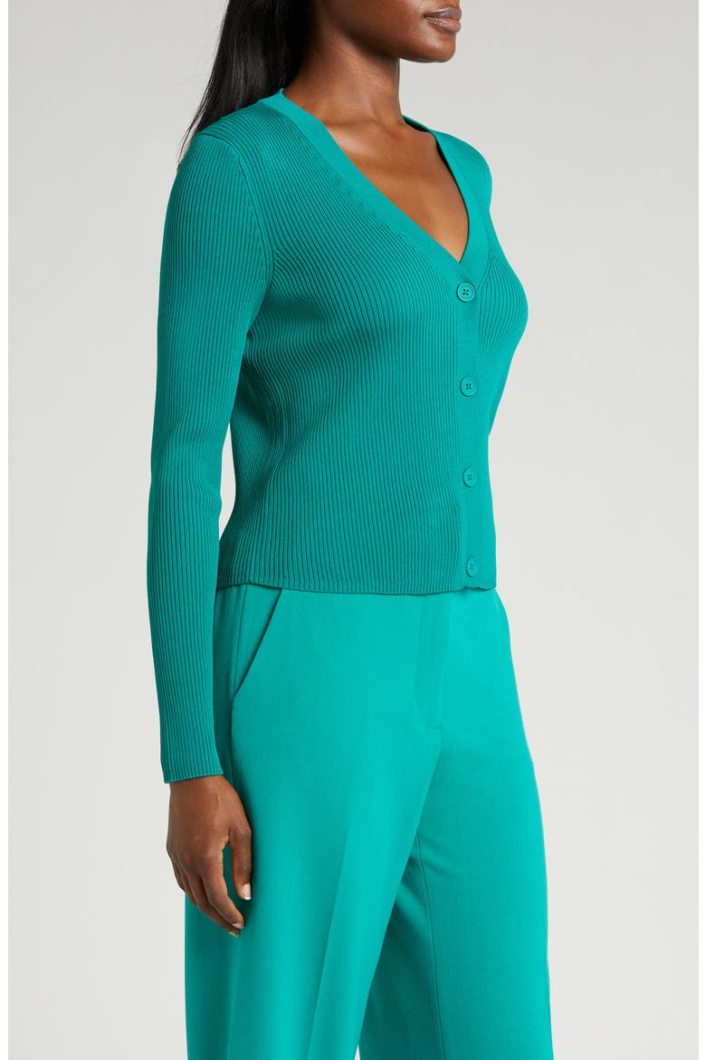 Rib Cardigan, Alternate, color, MIAMI GREEN