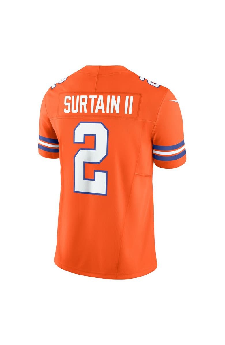 Nike Men's Nike Patrick Surtain II Orange Denver Broncos Alternate Mile High Collection 1977 Throwback Vapor F.U.S.E. Limited Jersey, Alternate, color, Orange