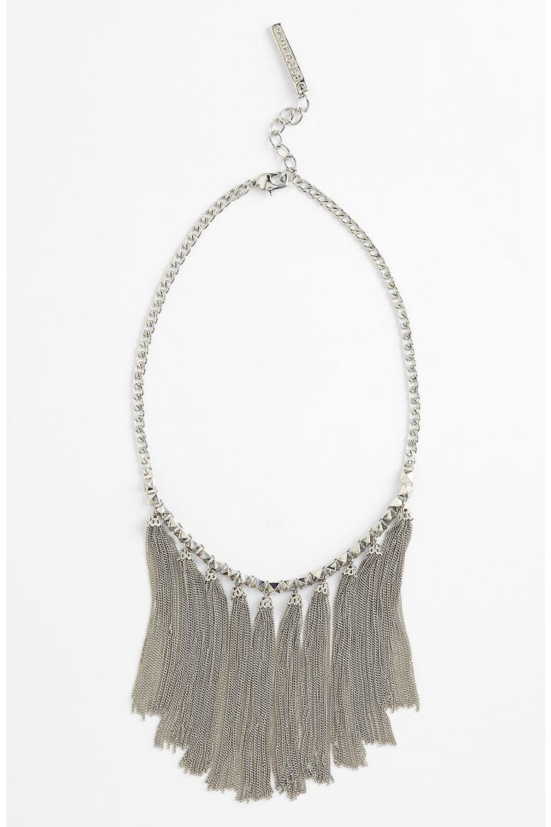 'The Standard' Tassel Necklace, Main, color, SILVER