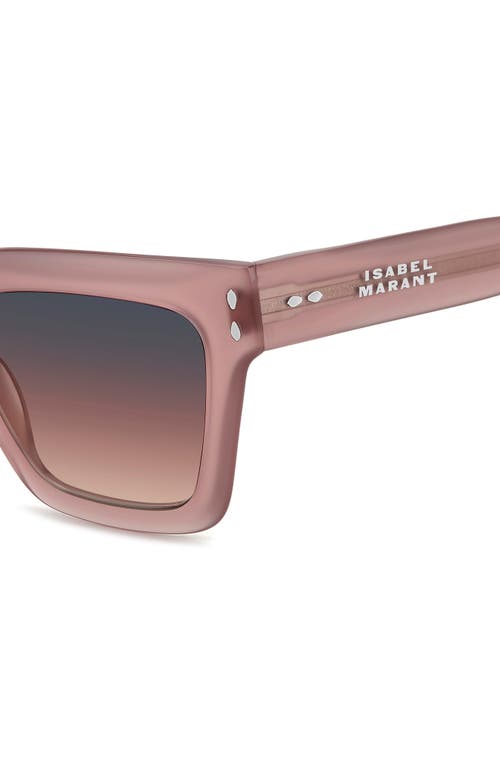 Isabel Marant 53mm Gradient Rectangular Sunglasses In Pink/grey Fuchsia