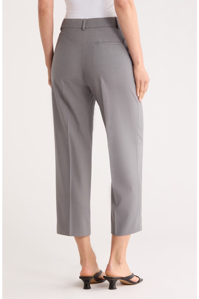 High Waist Wool Blend Crop Straight Leg Pants, Alternate, color, PEARL MELANGE