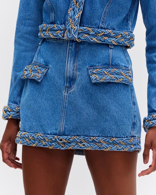 PATBO PATBO BRAIDED DENIM MINI SKIRT