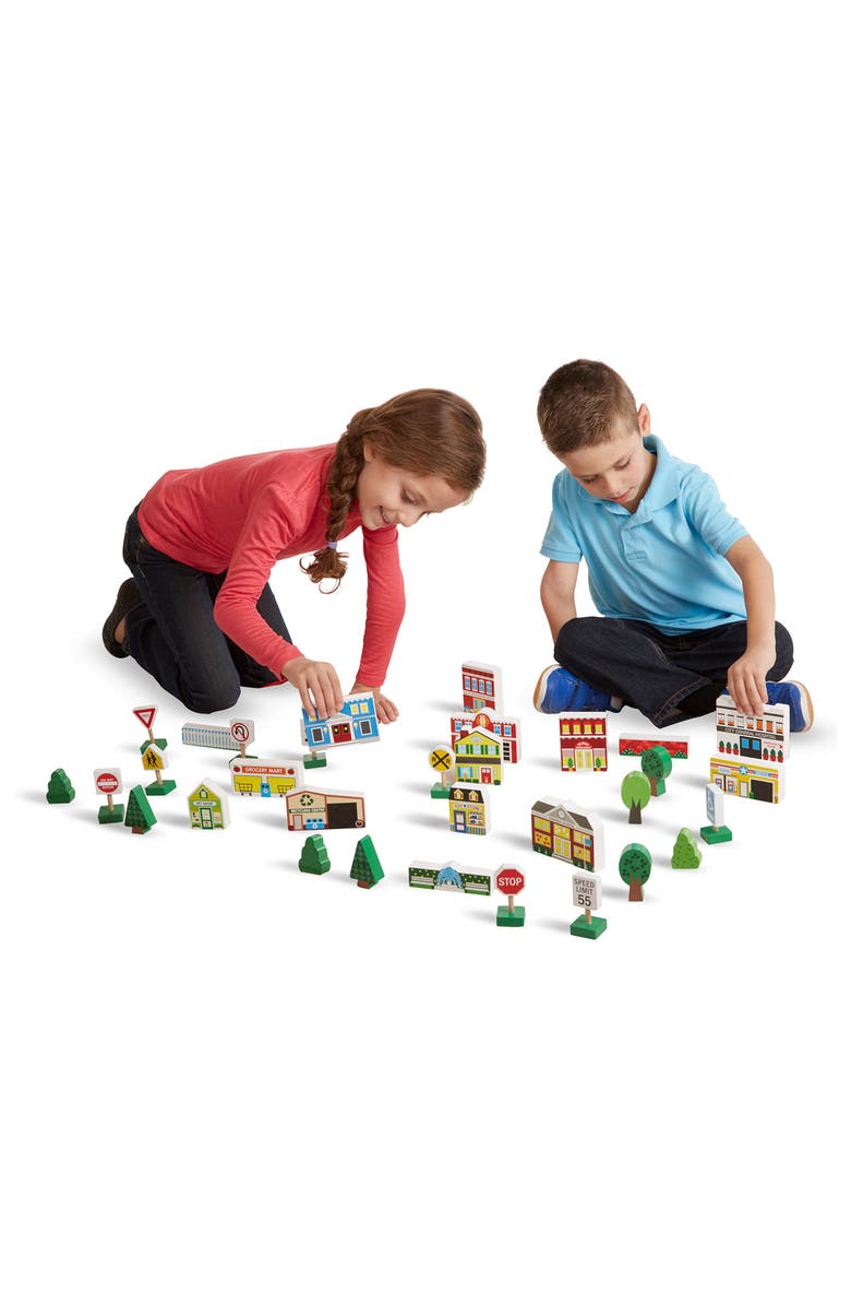 Melissa & Doug Wooden Town Playset, Alternate, color,