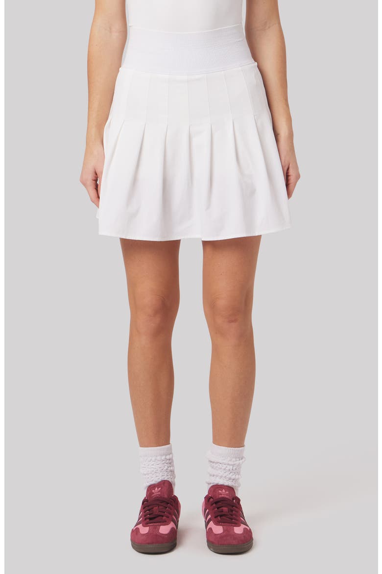 Serena Pleated Performance Skort, Main, color, WHITE