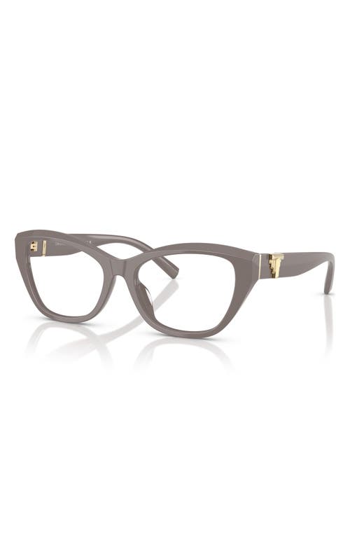 Tiffany & Co . 52mm Cat Eye Optical Glasses In Brown