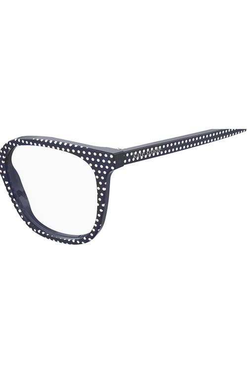 Kate Spade New York Romeo 50mm Rectangular Reading Glasses In Blue