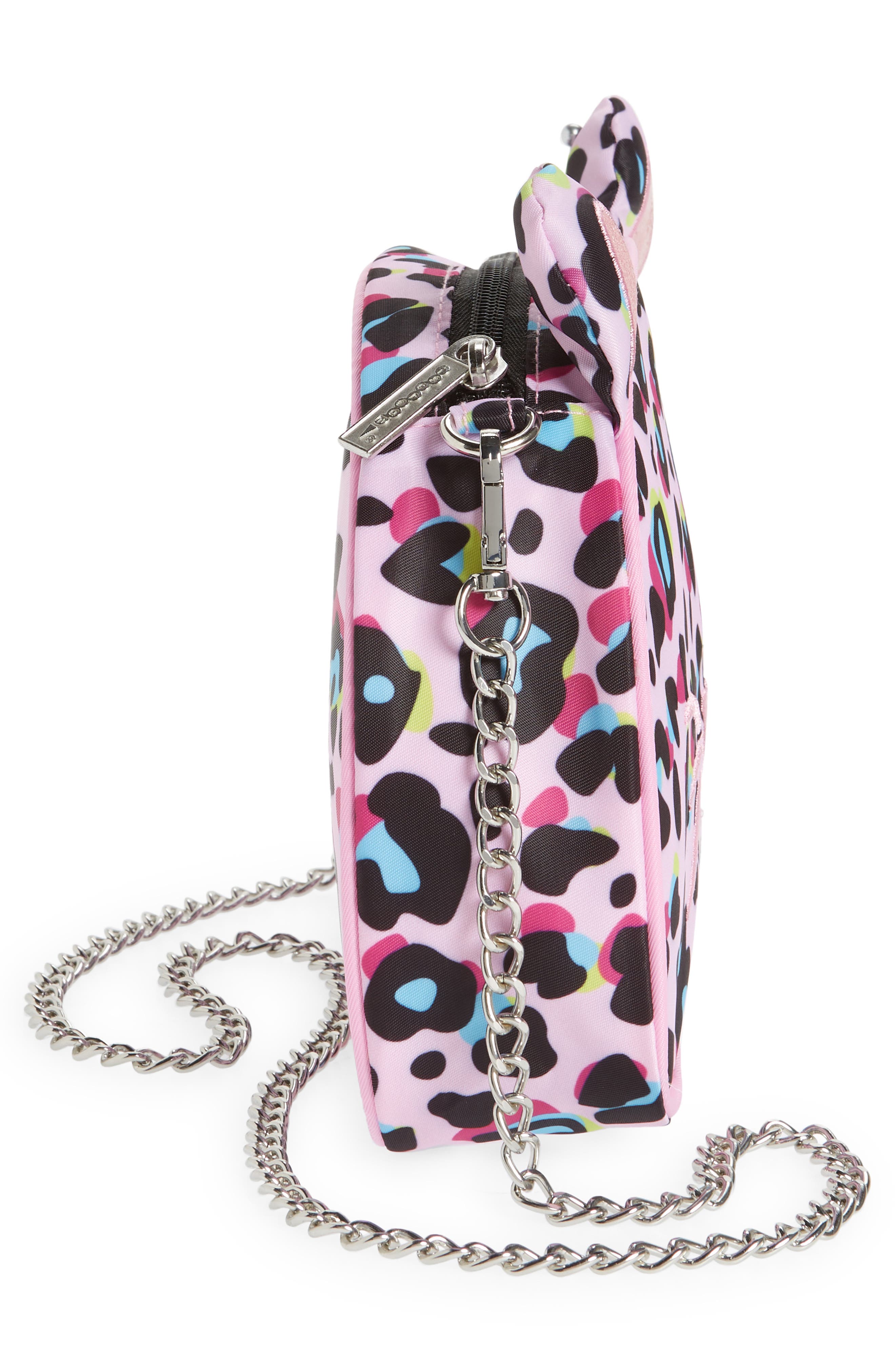 Iscream Pink Leopard Crossbody Bag, Alternate, color, 