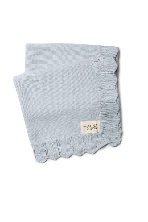 Knit Pointelle Edges Blanket