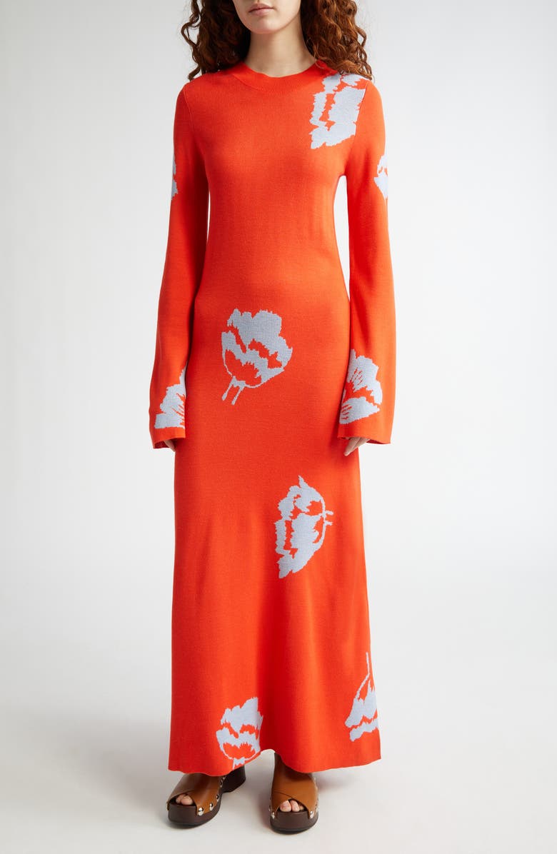 Marimekko Leikky Myski Long Sleeve Sweater Dress, Main, color, 
