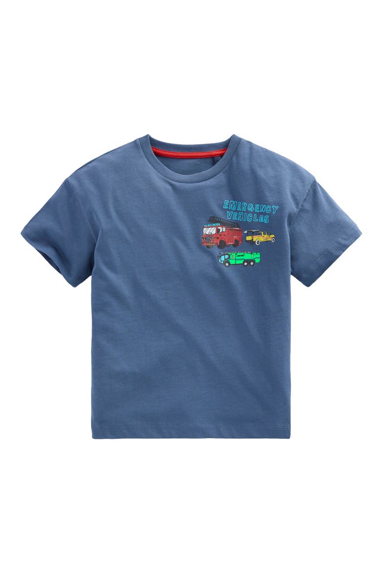 Kids' Rescue Vehicles Cotton Graphic T-Shirt, Main, color, VINTAGE INDIGO TRUCK