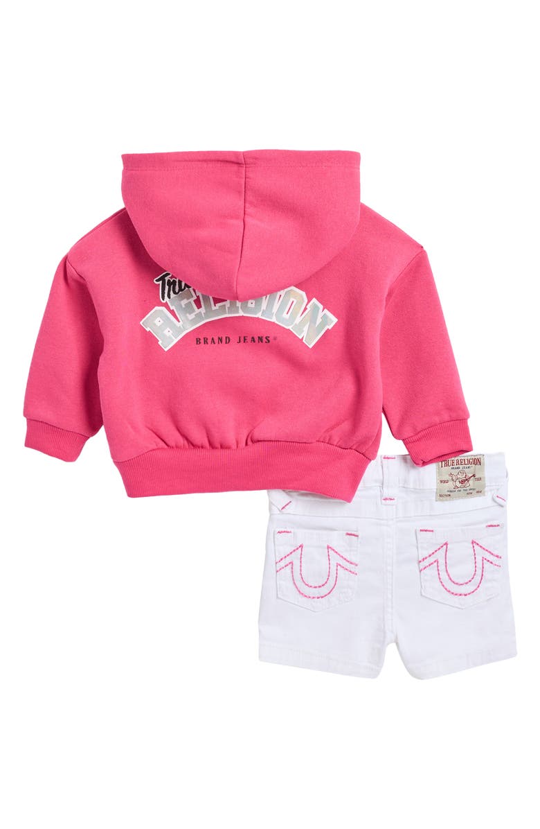 True Religion Zip-Up Hoodie, T-Shirt & Shorts, Alternate, color, 