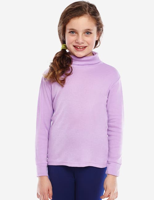 Leveret Kids Turtleneck, 100% Cotton, Solid Colors In Purple