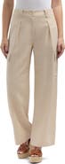 Ellen Tracy Wide Leg Linen Blend Cargo Pants