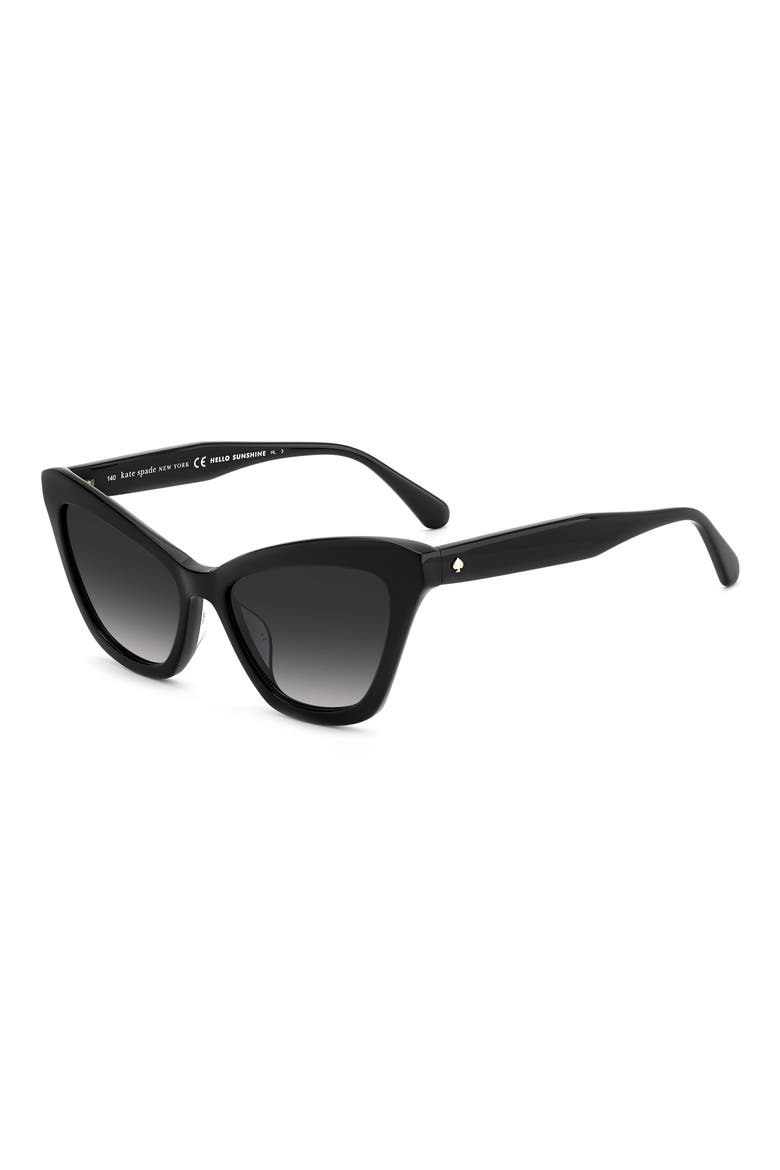 amelie 54mm gradient cat eye sunglasses, Alternate, color, BLACK/ GREY SHADED