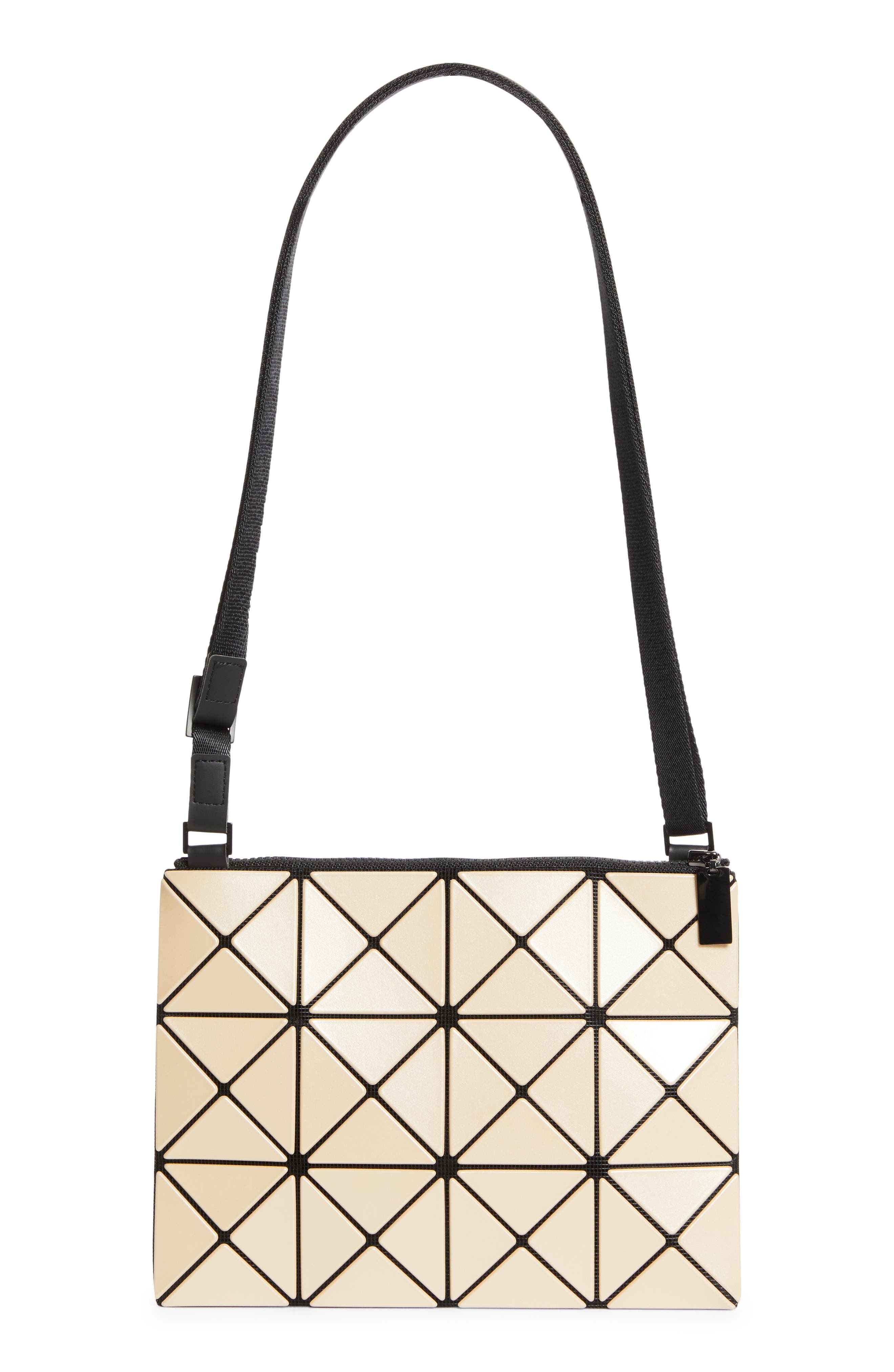 Bao Bao Issey Miyake Lucent Metallic Crossbody Bag, Alternate, color, Matte Beige