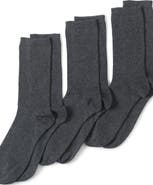 Lands
 End 3-Pack Seamless Toe Solid Crew Socks