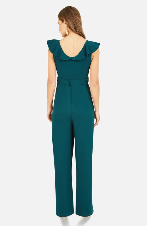 Yumi Sleeveless V Neck Jumpsuit In Green