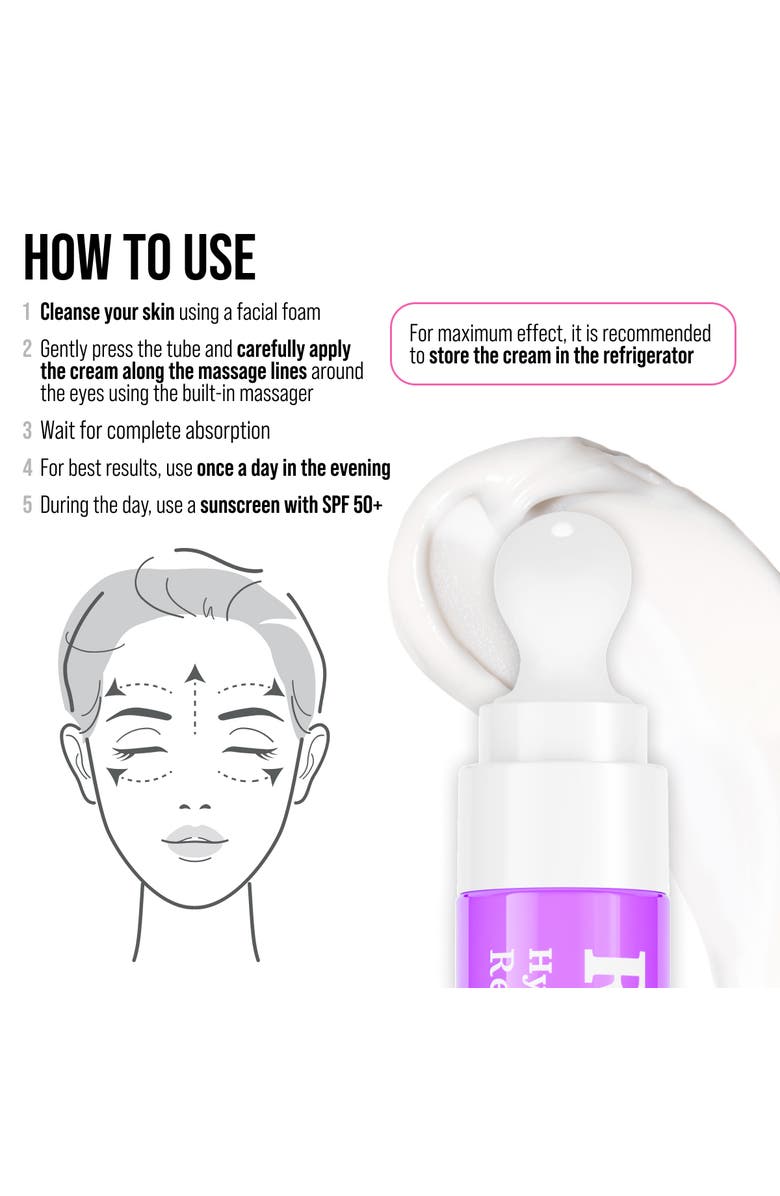 7DAYS Eye Cream with Retinol for Moisturizing & Smoothing Skin with Cooling Ceramic Applicator, Alternate, color, White