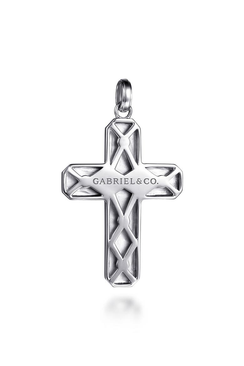 Contemporary Sterling Silver Cross Pendant, Alternate, color, STERLING SILVER