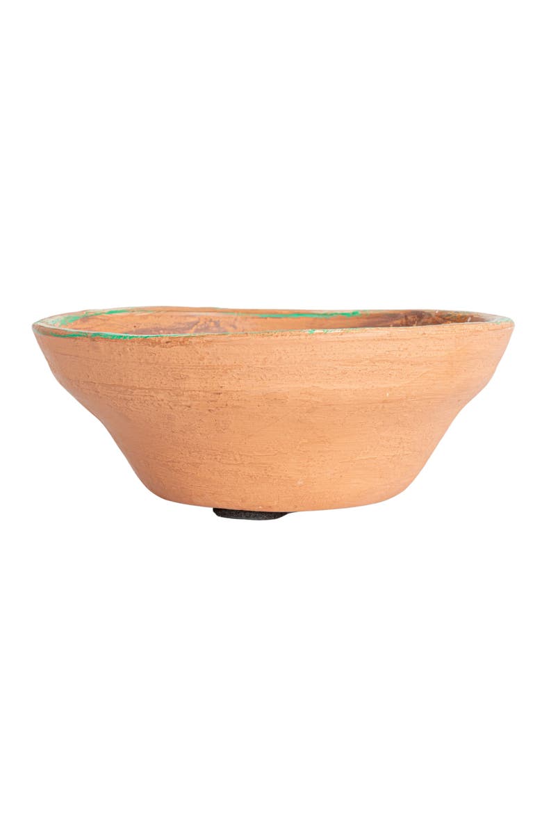 Terracotta Decorative Bowl, Multicolor, Alternate, color, Orange