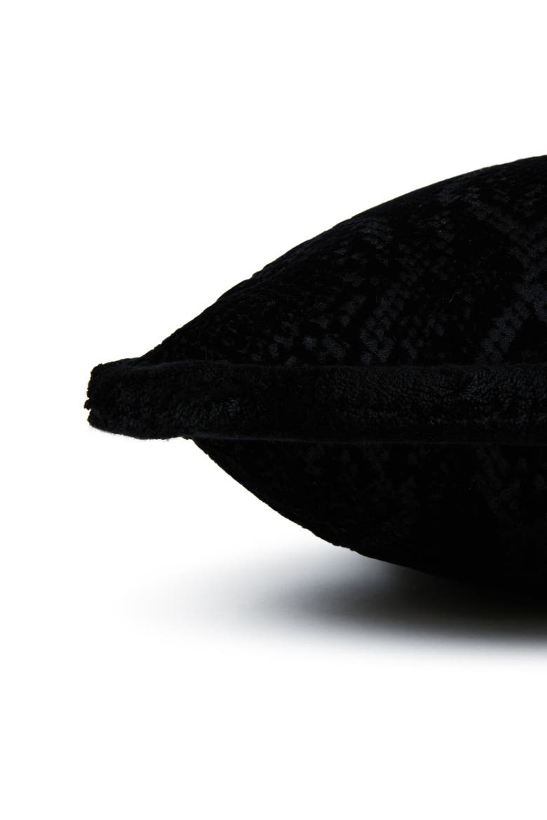Velvet Cushion  Print 40X40 Unisex, Alternate, color, black