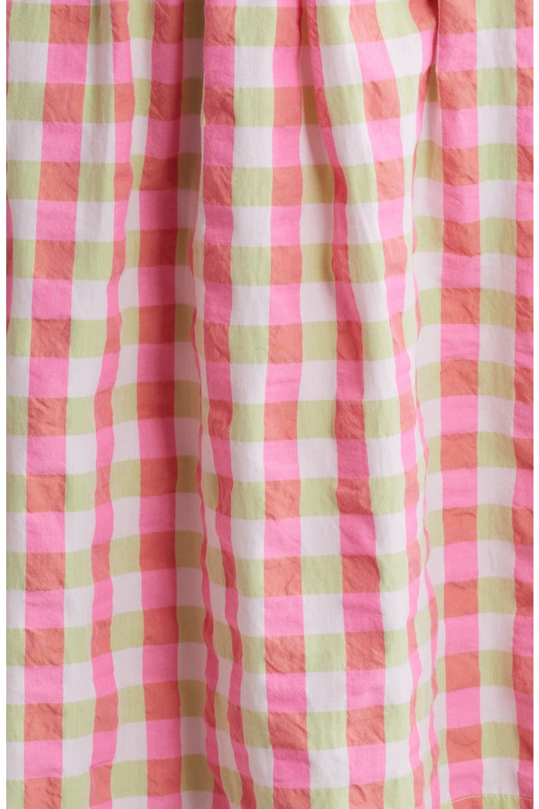 Hadly Check Print Skirted Romper, Alternate, color, CHERRY BLOSSOM PINK