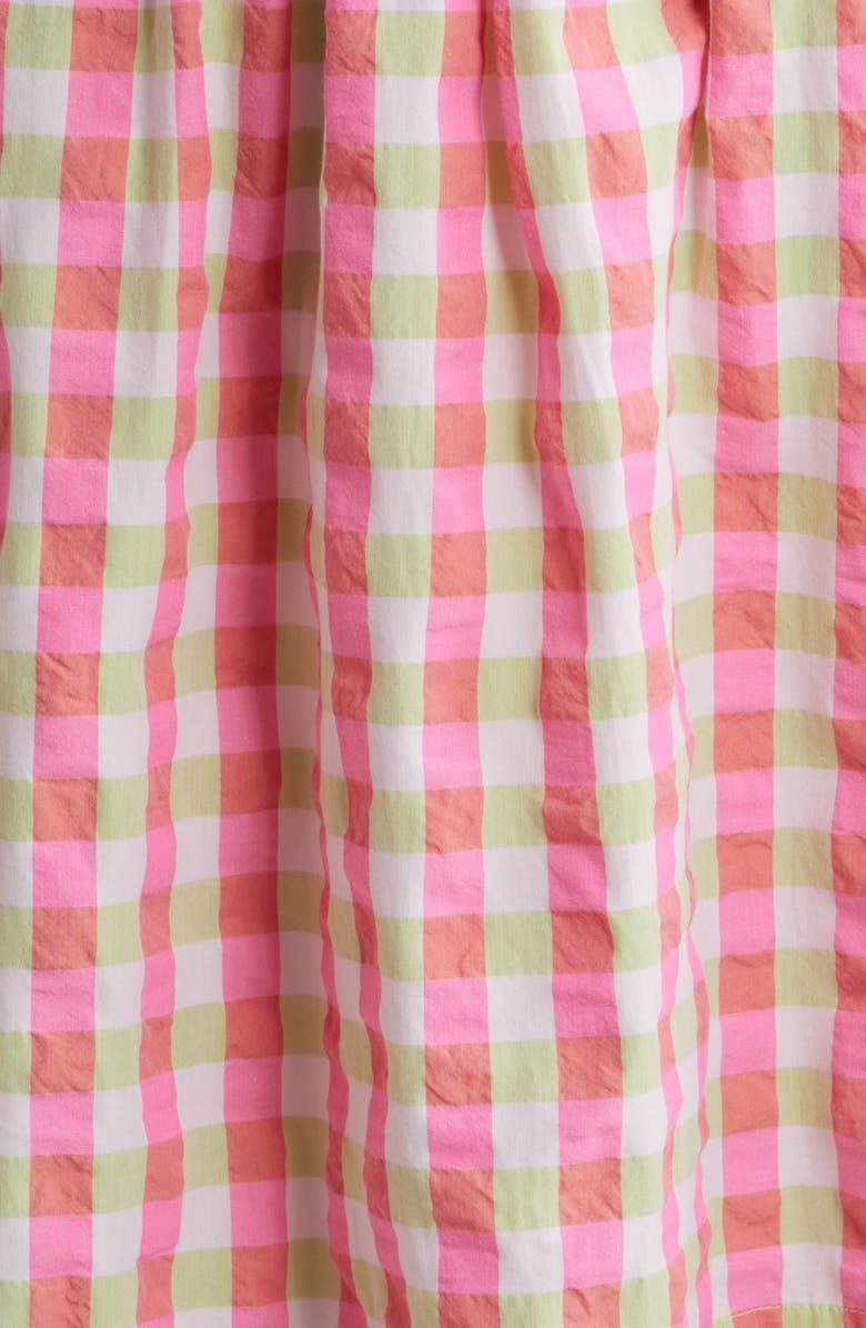 Lilly Pulitzer<sup>®</sup> Hadly Check Print Skirted Romper, Alternate, color, Cherry Blossom Pink