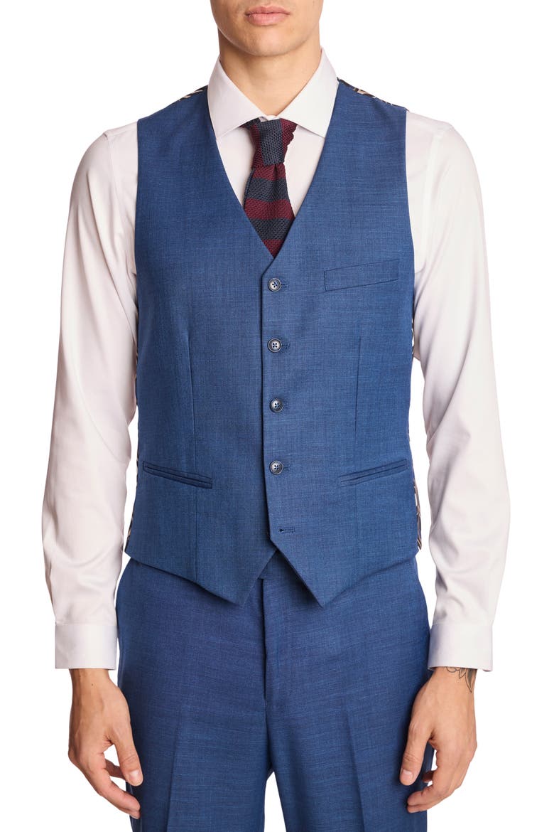 Eaton Modern Fit Vest, Main, color, DARK BLUE SHARK