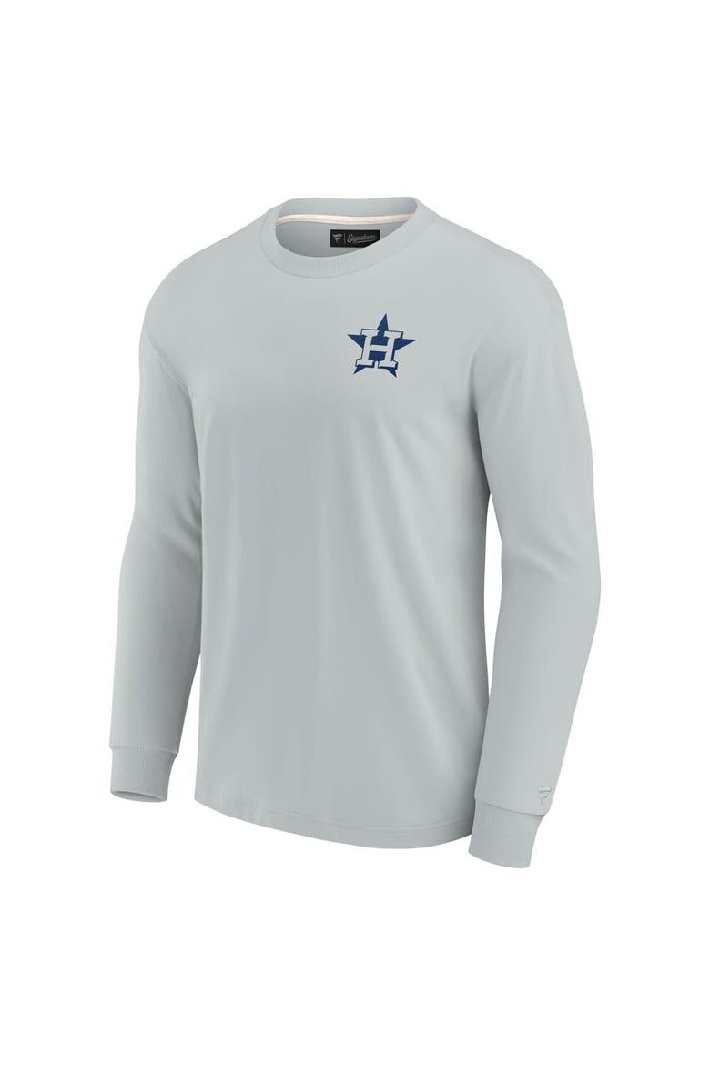Unisex Fanatics Signature Gray Houston Astros Elements Super Soft Long Sleeve T-Shirt, Alternate, color, Gray