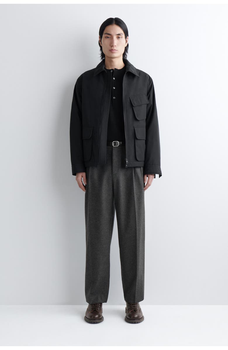 COS Padded Nylon Utility Jacket, Main, color, Black