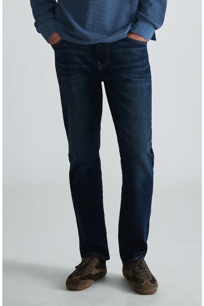 Zach Straight Leg Jeans, Alternate, color, DEEP BRUSHED CLASSIC