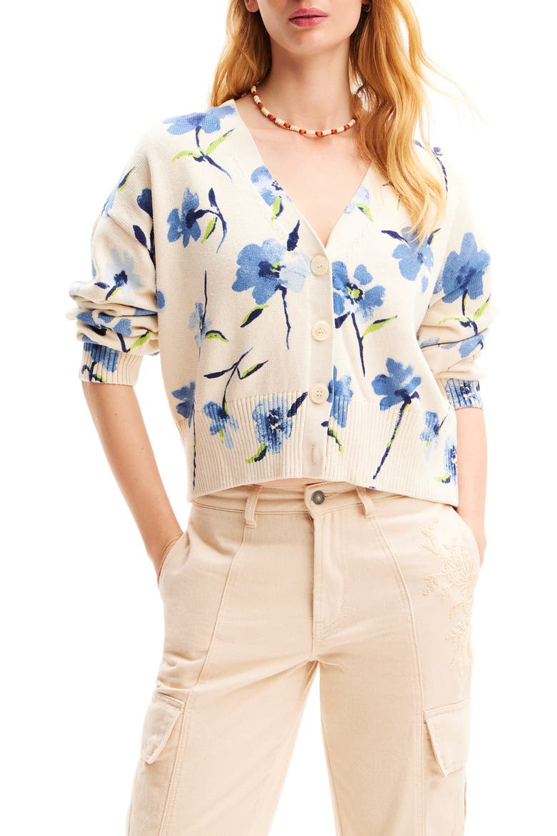 Oversize Floral Cardigan, Main, color, FLORAL