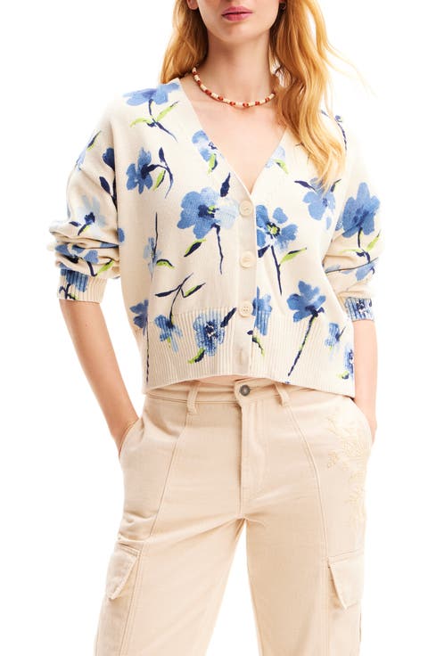 Oversize Floral Cardigan