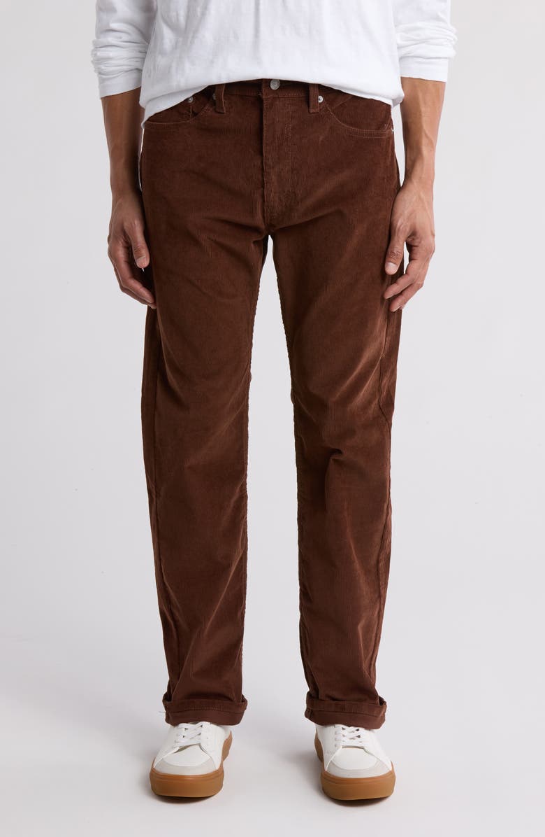 Levi's<sup>®</sup> 505<sup>™</sup> Regular Straight Corduroy Pants, Main, color, Teak