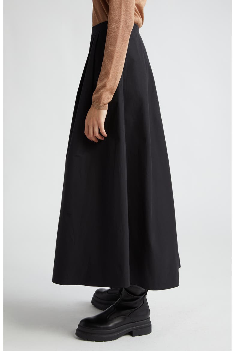 Renoir Pleated Midi Skirt, Alternate, color, BLACK
