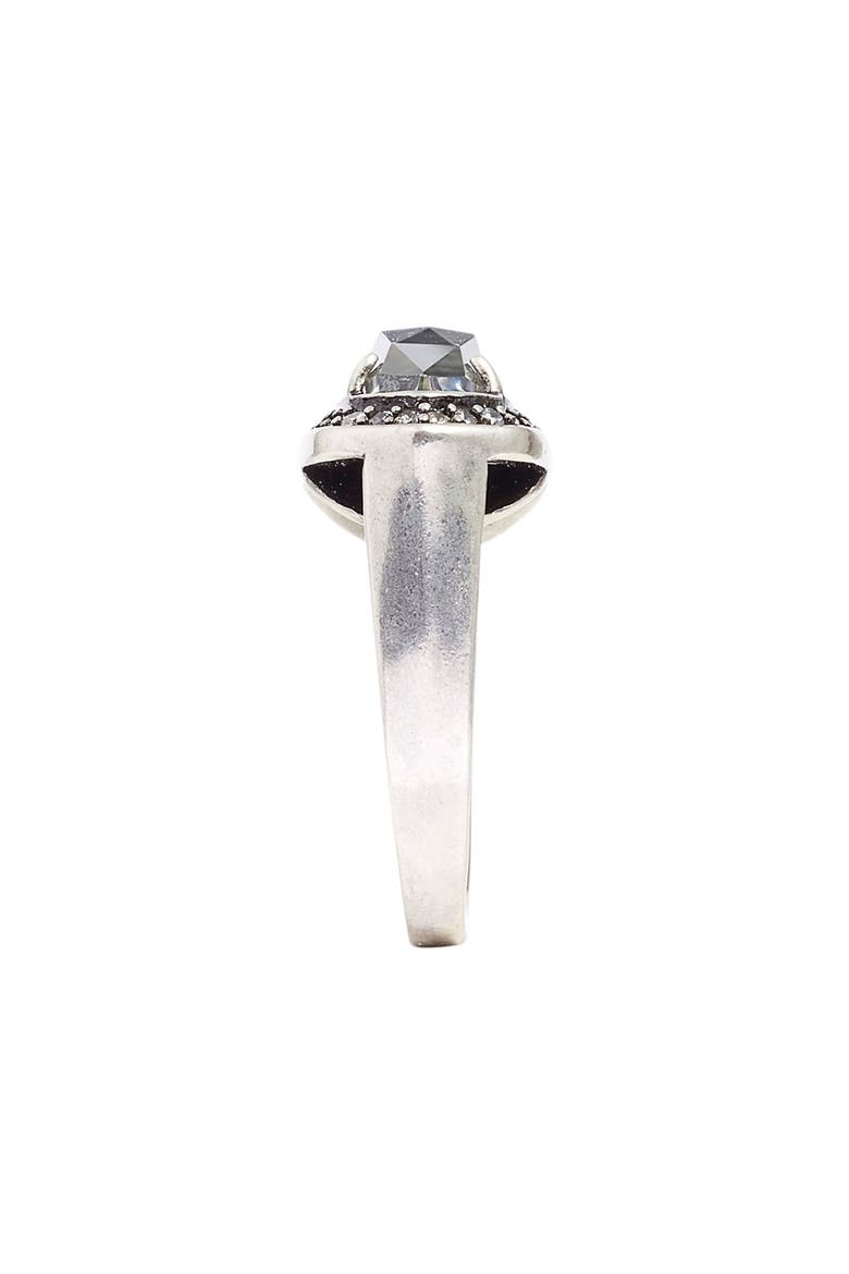 'Arielle' Ring, Alternate, color, BLACK MOTHER OF PEARL/ SILVER